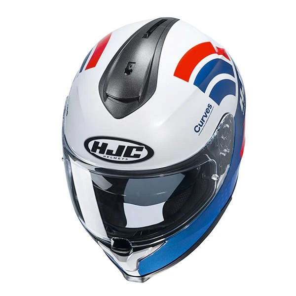 Promo ???? Plastic Hjc C70 Curves Helmet Blue Orange ???? 5 Promo ???? Plastic Hjc C70 Curves Helmet Blue Orange ???? - Image 3