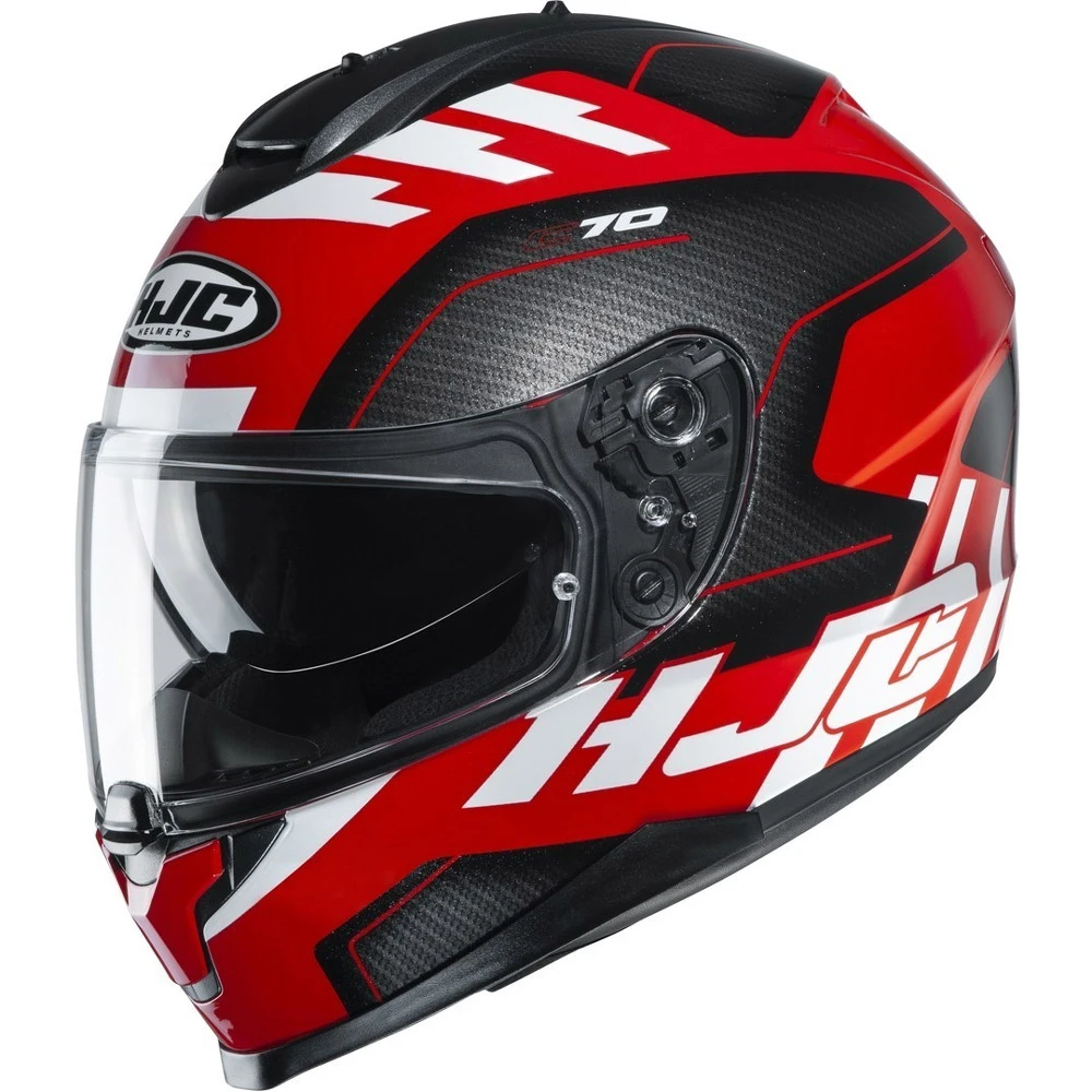 Brand new ✔️ Plastic Hjc C70 Koro Helmet Black Red ???? 3 Brand new ✔️ Plastic Hjc C70 Koro Helmet Black Red ????