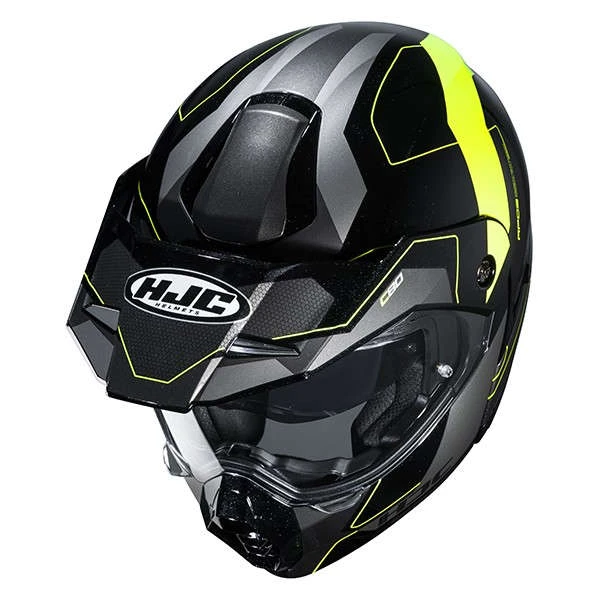 Brand new ???? Plastic Hjc C80 Rox Modular Helmet Yellow ???? 6 Brand new ???? Plastic Hjc C80 Rox Modular Helmet Yellow ???? - Image 4