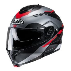 Cheapest ???? Plastic Hjc C91 Karan Modular Helmet Red Grey ????