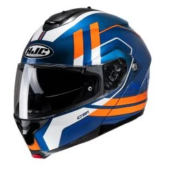 Flash Sale ⌛ Plastic Hjc C91 Octo Modular Helmet Orange Blue ????