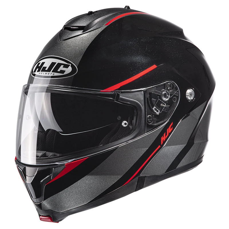Best Sale ???? Plastic Hjc C91 Tero Modular Helmet Black Red Fluo ???? 3 Best Sale ???? Plastic Hjc C91 Tero Modular Helmet Black Red Fluo ????