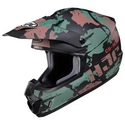 New ???? Plastic Hjc Cs-mx 2 Ferian Helmet Green Brown ✨