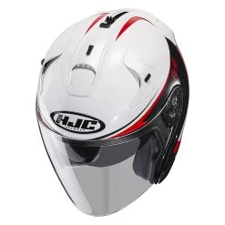 Brand new ???? Fiber Hjc Fg Jet Balin Helmet White Red ???? -HJC Shop hjc fg jet balin biancorosso 3