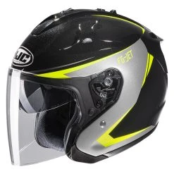 Promo ✨ Fiber Hjc Fg Jet Balin Helmet Black Yellow ????