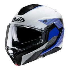 Deals ???? Plastic Hjc I100 Beston Modular Helmet White Blue ⌛