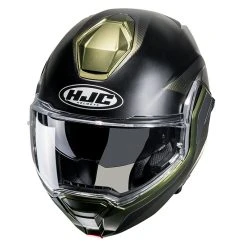 Best deal ✔️ Plastic Hjc I100 Beston Modular Helmet Green Titanium ⭐ -HJC Shop hjc i100 beston verde 3
