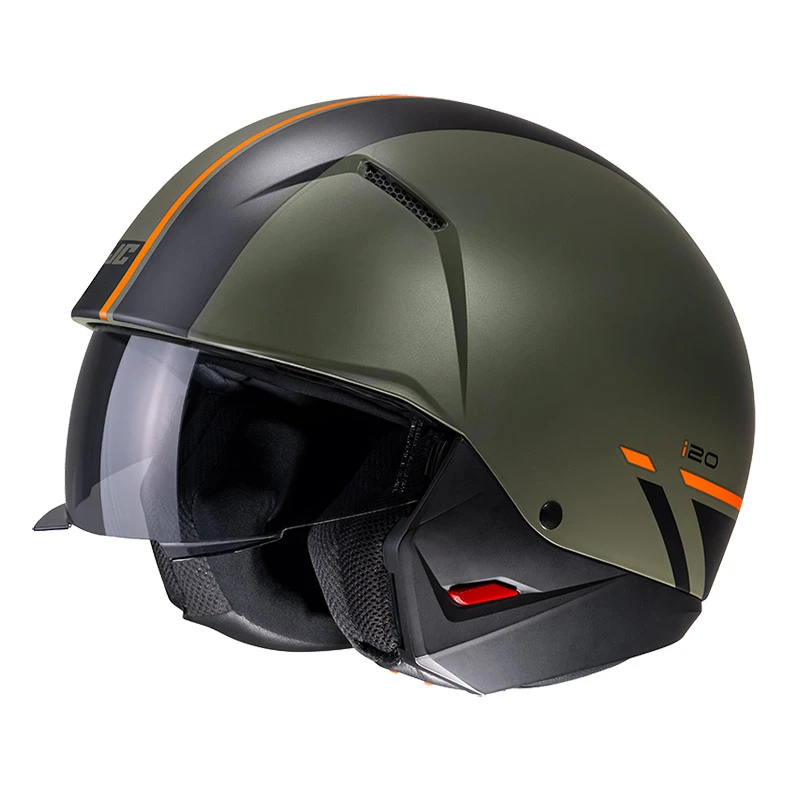 Cheap ???? Removable Chin Hjc I20 Batol Helmet Green Orange ???? 4 Cheap ???? Removable Chin Hjc I20 Batol Helmet Green Orange ???? - Image 2