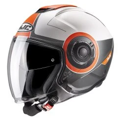 Budget ???? Plastic Hjc I40 Panadi Helmet Orange Grey ✔️