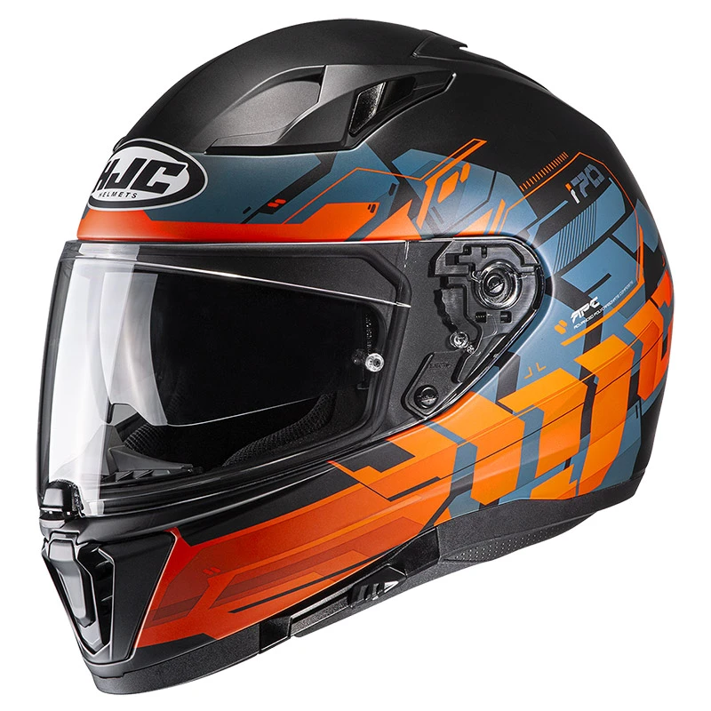 Hot Sale ❤️ Plastic Hjc I70 Alligon Helmet Orange Blue ???? 3 Hot Sale ❤️ Plastic Hjc I70 Alligon Helmet Orange Blue ????