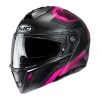 Discount ???? Plastic Hjc I90 Lark Modular Helmet Pink Black ✔️ -HJC Shop hjc i90 lark rosa