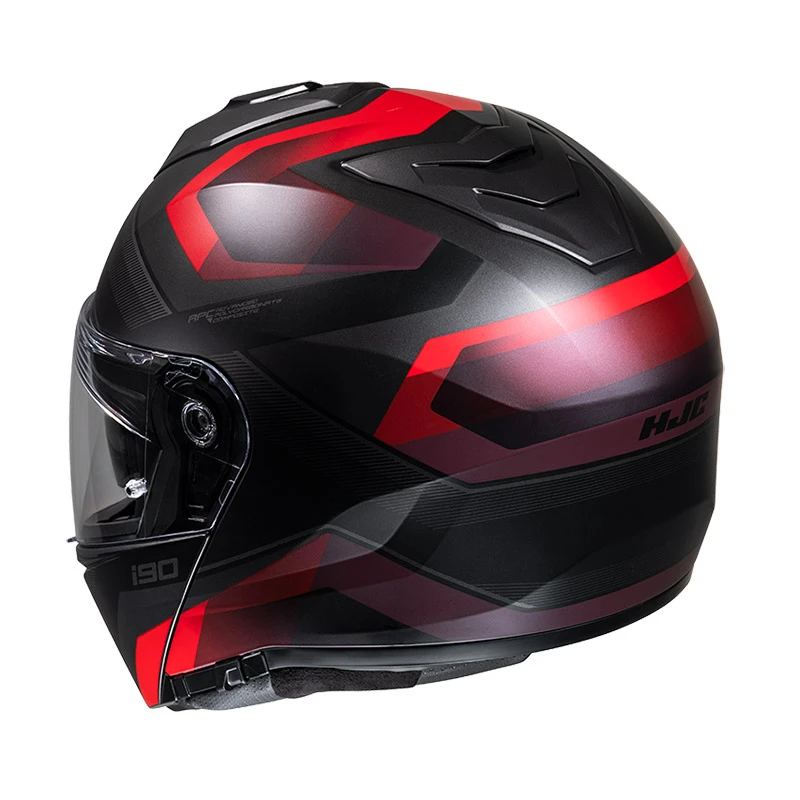 Brand new ???? Plastic Hjc I90 Lark Modular Helmet Red Black ⌛ 4 Brand new ???? Plastic Hjc I90 Lark Modular Helmet Red Black ⌛ - Image 2