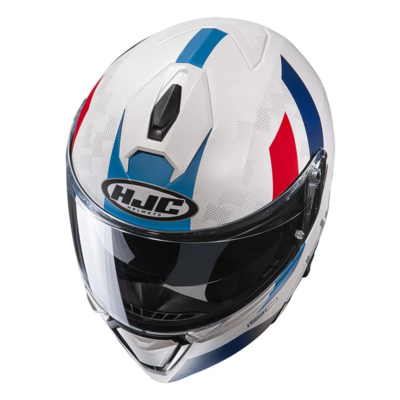 Hot Sale ???? Plastic Hjc I90 Syrex Modular Helmet White Blue ???? 5 Hot Sale ???? Plastic Hjc I90 Syrex Modular Helmet White Blue ???? - Image 3