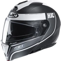 Promo ???? Plastic Hjc I90 Davan Modular Helmet Grey White ✨