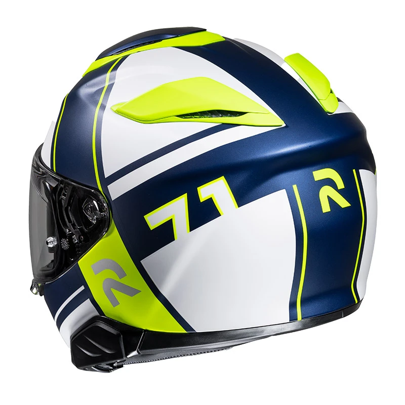 Cheap ❤️ Fiber Hjc Rpha 71 Zecha Helmet Blue Yellow ???? 5 Cheap ❤️ Fiber Hjc Rpha 71 Zecha Helmet Blue Yellow ???? - Image 3