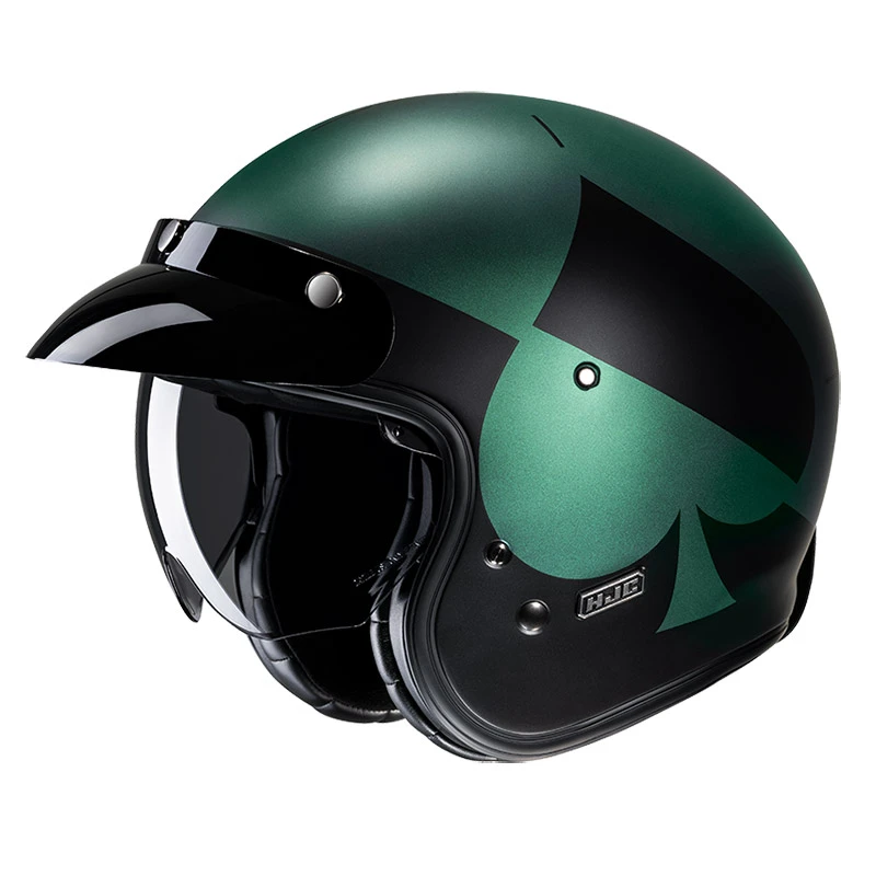 Outlet ???? Custom Hjc V31 Kuz Helmet Green Black ⭐ 4 Outlet ???? Custom Hjc V31 Kuz Helmet Green Black ⭐ - Image 2